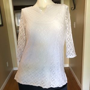 White Lace Top Isaac Mizrahi Live